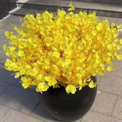 Wholesale Yellow Oncidium Orchid Artificial Flowers Dancing Lady Orchid for Decoration