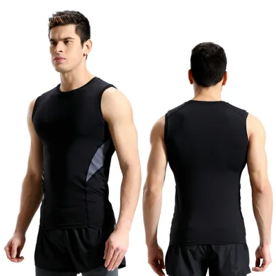 Men's Custom Tight Gym Sleeveless Compression Sports Vest Breathable Cycling for Sports Workout Sporty Style Sports Vest