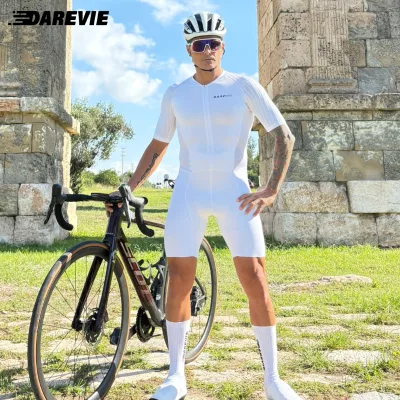 Darevie Bike Cycling Skin Suit/Jumpsuit for Team or Club with Professional Chamois Breathable Plus Size Custom OEM ODM Triathlon