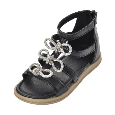 Factory Direct Supply Casual Shoes for Girls Summer Season Black/White/Brown/Pink/Blue at Wholesale Price