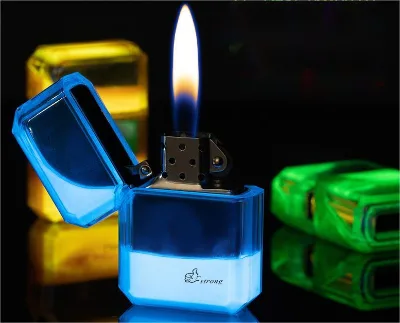 Creative Design Noctilucent Quicksand Kerosene Lighter Kerosene Cigarette Lighter Manufacturer