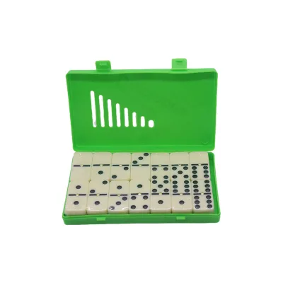 Factory Wholesale Price Melamine Dominoes Coloured Plastic Box Set Children's Educational Game