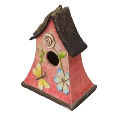 Handmade Designs Big Dragonfly Pattern Felt Birdhouse,wooden Bird House Shaped