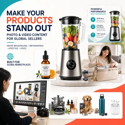 Plastic Studio Photography Light Kit and Backdrops for Lifestyle and Commercial Visual Content Production