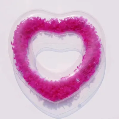 B01 Factory Outlet Ins New Inflatable Swimming Ring Feather and Sequin Lovers' Ring