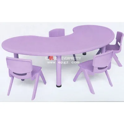 Commercial Furniture General Use and Plastic and Metal Material Kids Table and Chairs