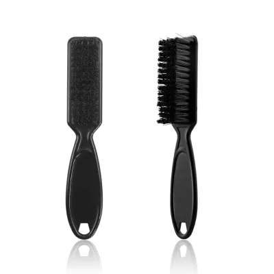 Private Label Nylon Brush Oil Head Styling Comb Black Barber Shop Men's Beard Styling Comb