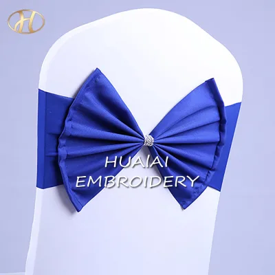 C012- Pink Sage Green Orange Satin Wedding Decorative Chair Sashes Bow butterfly for Wedding