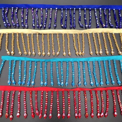 Stock Curtain Tassel Fringe Luxury Beaded Fringe Trimming Accessory