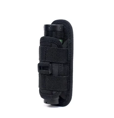 Outdoor Tactical LED Flashlight Holster Pouch Holder With Molle 360 Degrees Rotation Clip Flashlight Waist Pouch