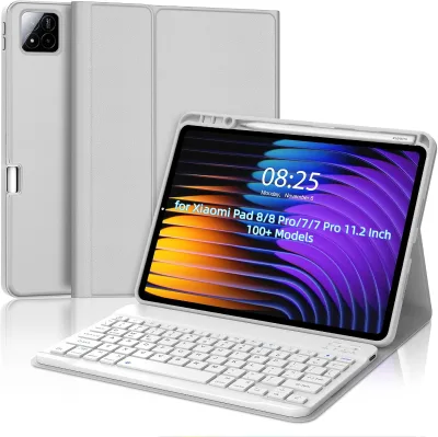 Luxury Folio Keyboard Case for Xiaomi Pad 8/8 Pro/7/7 Pro 11.2 Inch Shockproof Tablet Cover With Wireless Bluetooth Keyboard