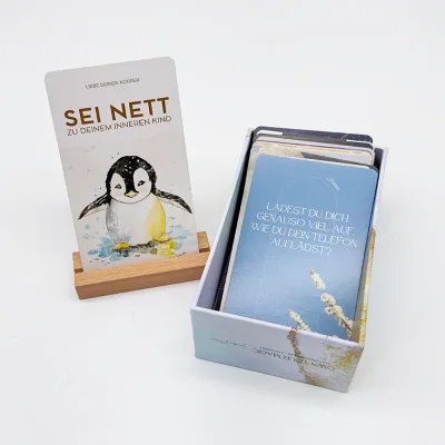 Custom Card Game With Box Full Color Deep Connection Affirmation Card Deck Printing Custom Your Own Design