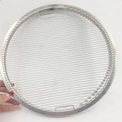 Korean 304 Stainless Steel Spring Fine Wire Charcoal Round Bbq Grill Grate Barbecue