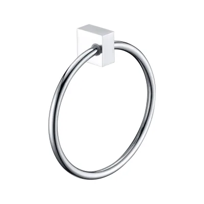 Embedded Circular Towel Ring Bracket in Resort Hotel Bathroom, Modern Shower Room Wall Mounted Brass Towel Ring