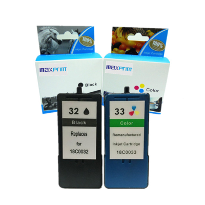 7 Star Compatible Refill for Cartridge LM 32 Black LM 33 Color for 18C0032 18C0033 Printers Bulk Pack