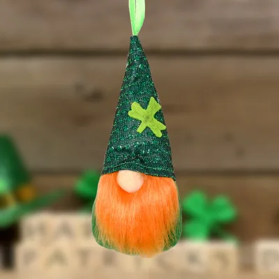 LEMON St Patrick Day Hanging Gnome Ornaments Irish Gnomes Handmade Elf Tomet Decorations