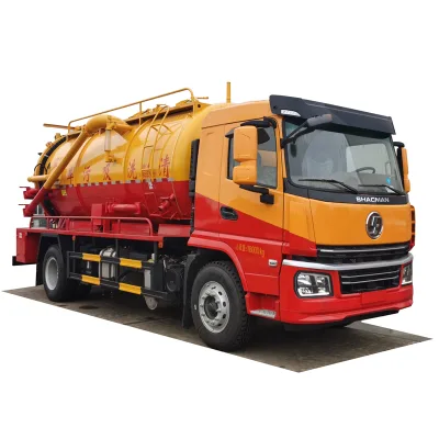 10 000L High Pressure Industrial Dust Vacuum Truck Vacuum Suction Tank Truck Ring Max Diesel Radio Cylinder Long Sludge Pump Air