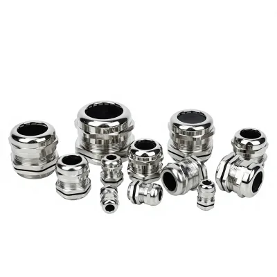 IP68 Brass Nickel-Plated Cable Gland Waterproof Metric M-Type Connector Wire Lock for Electrical Enclosure Box Wholesale