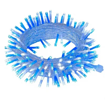Blue White 200 LED Indoor Christmas String Lights | 66ft Connectable Water Resistant Plug Modern Decor for Bedroom Tree