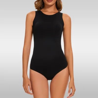 Factory Seamless Shapewear Bodysuit With Crew Neck Top Body Shaping Spandex Nylon for Adults Sizes Available