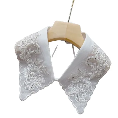 ENcollar-176 Collar Wholesale Custom Women's Vintage Lace Ea Coed Removable Collar Fashion Embroidered Fake Collar