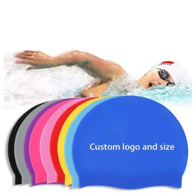 Factory Customized Cartoon Silicone SwimCap Professional Swimming Cap Children Wholesale Price 50g 55g 60g Sizes Available 100%