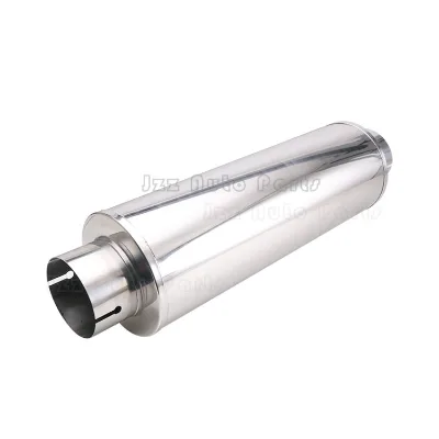Modified Car Exhaust Pipe Ultra Quiet Middle Muffler Stainless Steel Diameter 127mm Inlet Outlet 200mm Body Universal Resonator