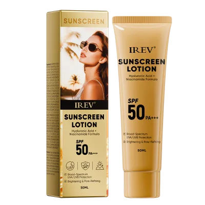 IREV Niacinamide Brightening Sunscreen SPF50+ 50ml for Face Ultraviolet protection Dual Effects of Sun Protection and Skin Care