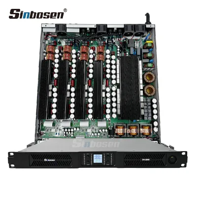 D4-2000 4 Channel Sic Mos 2 Ohms Stable Hifi Stereo Professional Digital Portable Outdoor Power Amplifier