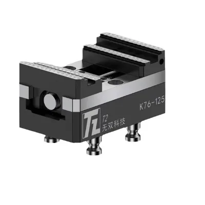 ANDUUK CNC Machining WS-K76-125 Set Self centering Vise Parts for cnc Lathe Workholding Tools High Precision Vise 5th Axis