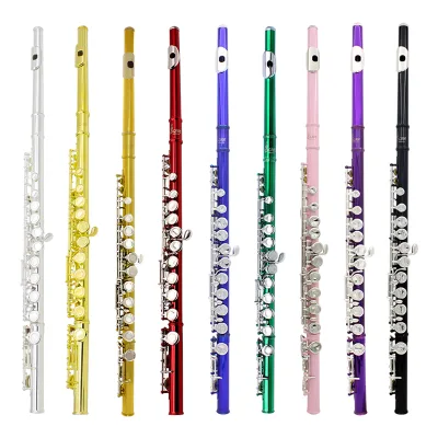 Factory Hot Sale Direct Sales SLADE c Tone Color Multicolor 16 Hole Flute with Leather case