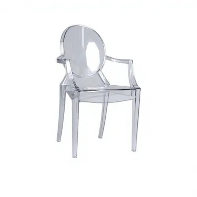 Transparent Modern Minimalist Acrylic Dining Chair Armrests Household Dressing/Chair Internet-Famous Crystal Home Furniture
