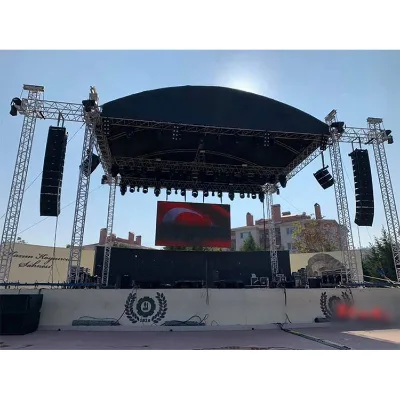 500*600mm Arch Aluminum Lighting Roof Truss System for Rental Company