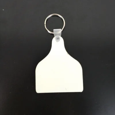 New Arrival Sublimation MDF Double Side Cowtags Keychain