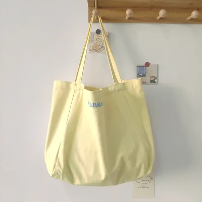 Custom Printed Blank Canvas Plain Tote Cotton Bags for Shopping with logo Printing