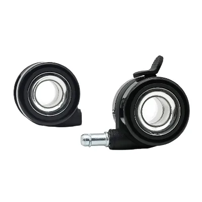 Black Stem Swivel Caster Wheel with Brake Furniture Castor for Office Chair Sofa Cabinet and Table