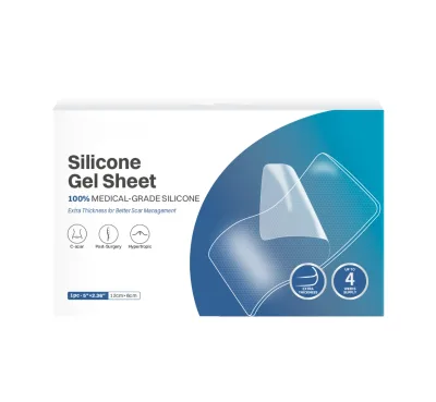 12cm*6cm Thick Medical Silicone Scar Gel Sheet CE Grade Scar Tape Body Patch Scar Gel Sheets Wrinkle Removal Sheet Strips OEM