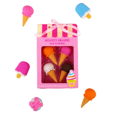 Factory Wholesale Dessert Cake Set Eraser Creative Cute Cake Gift Box Pencil Eraser