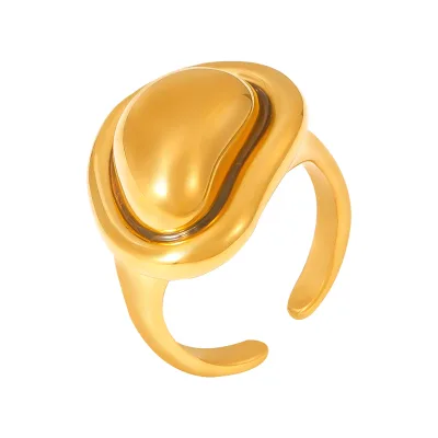 Internet Celebrity Hot Adjustable Instagram Style Shaped Small Gold Bean Ring
