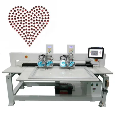 Factory Ultrasonic Hot Fix Rhinestone Clothes Machine Automatic Rhinestones Setting Machine
