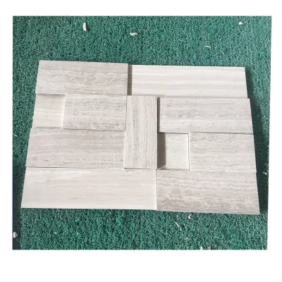 Natural White Wood Marble Stone With Customized Sizes and Designs for Flooring and Wall Decoration