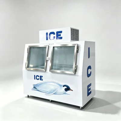 L-Factory Direct Horizontal Ice Storage Freezer Energy Efficient Ice Display Merchandiser Freezer with Custom Exterior Design