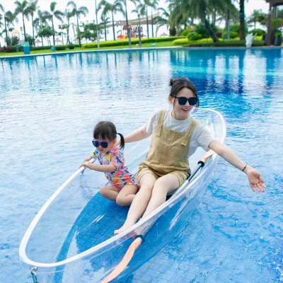 Durable Clear PC Floating Boat Double Rider All Water Area Applicable Kayak