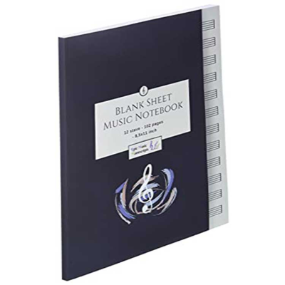 LABON Blank Sheet Music Notebook Music Manuscript Paper White Marble Blank Sheet Music Notebook