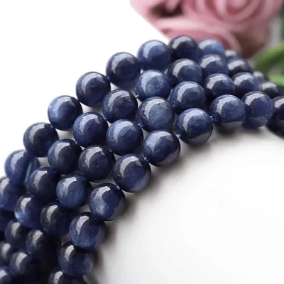 6-10 mm Kyanite Beads Natural Gemstone Beads Round Loose Beads for Jewelry Making