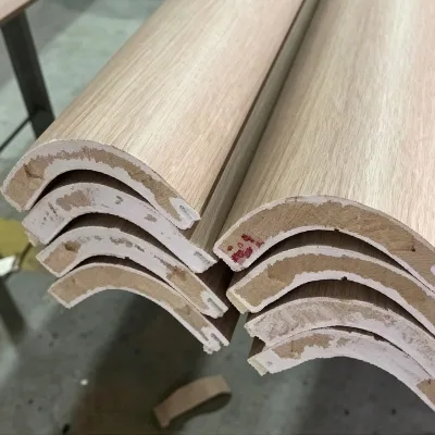 Radiata Pine Made Curved Sun Angle Strips Wholesale White Moisture-proof Coating Treatment Various PVC Film Veneer Colors