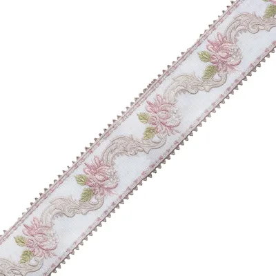 2026 French Home Textile Soft Set with Vertical Edge Lace Lace New Chinese Sofa Cushion Set Embroidery Fabric Webbing