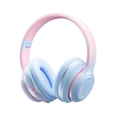 Wireless Over-ear Headphones Gradient Color Stereo Sport Earphone Mic Hifi Bass Anti Noise JL IPX5 Waterproof Travel Gaming