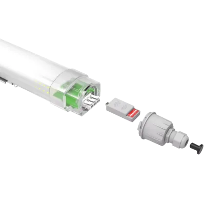 Buckle-Open Housing Design 40W Tri-proof Light Lamp Sensor Pluggable 170LM/W Triproof Led Warehouse Ceiling Light