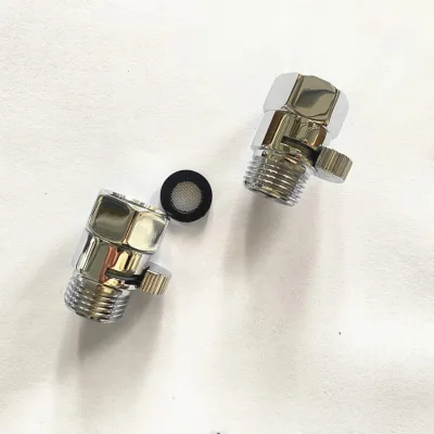 Shower Flow Rate Adjust Valve, Angle Simple Brass Construction Bath Water Flow Control Shower Angle